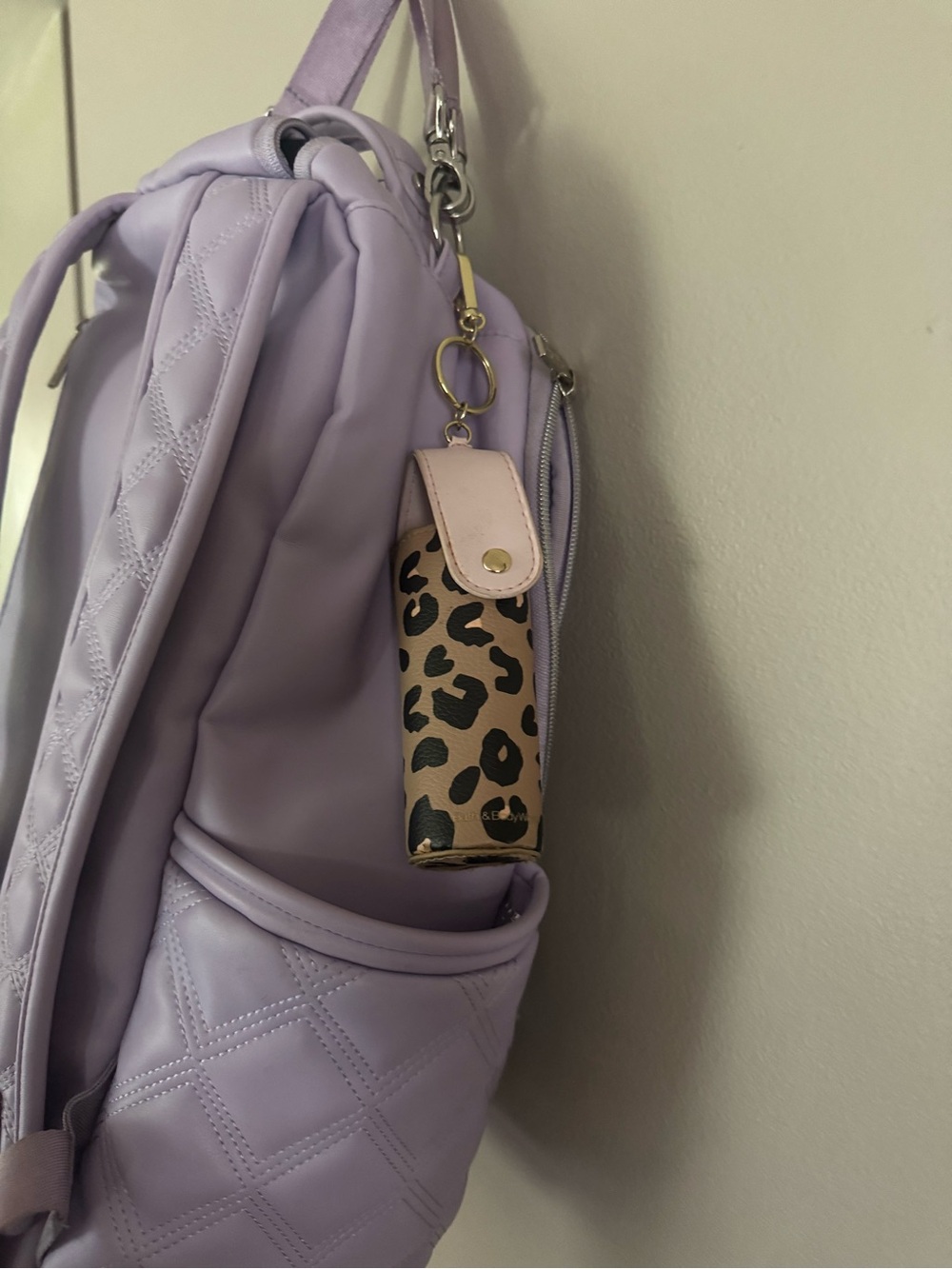 Itzy Ritzy Quilted Lavender Backpack - Picture 3 of 5